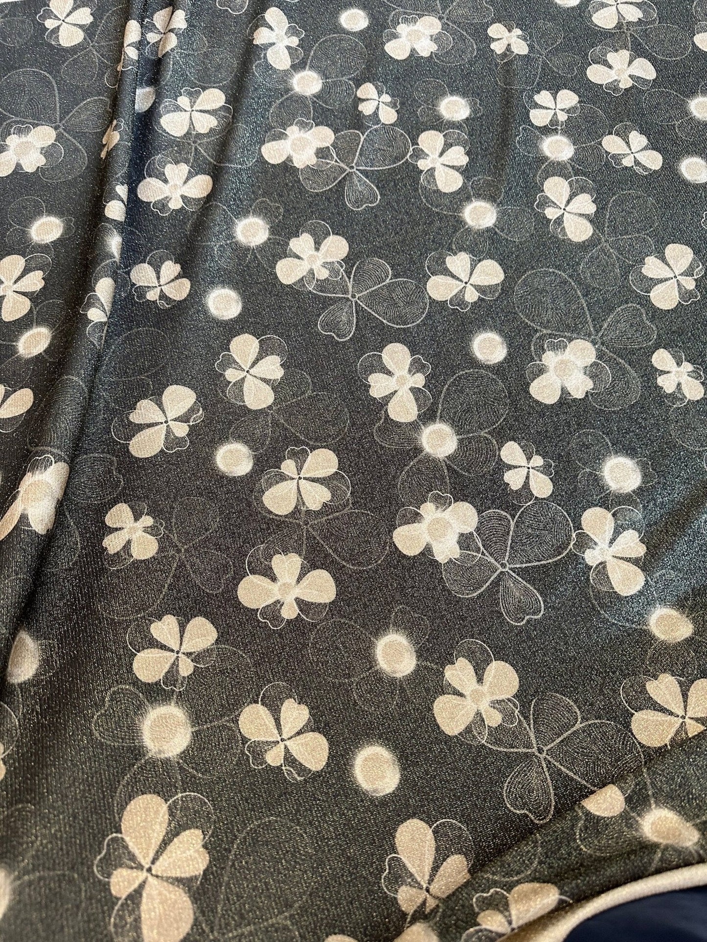 Floral Gold Lurex Fabric