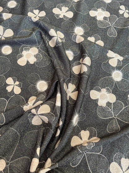 Floral Gold Lurex Fabric