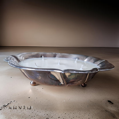 Flower-Shaped Bowl Candle – Vintage Bookshop Scent