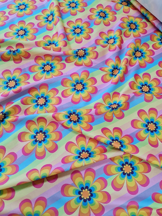 Rainbow Floral Fabric