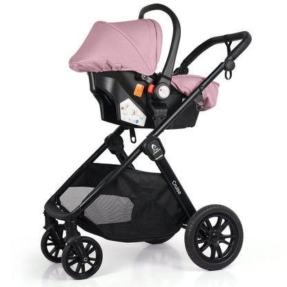 For Your Little One Cruise 3 In 1 Travel System With i-Size Car Seat - Blush Rose (Free Cupholder And Seat Liner Included!)
