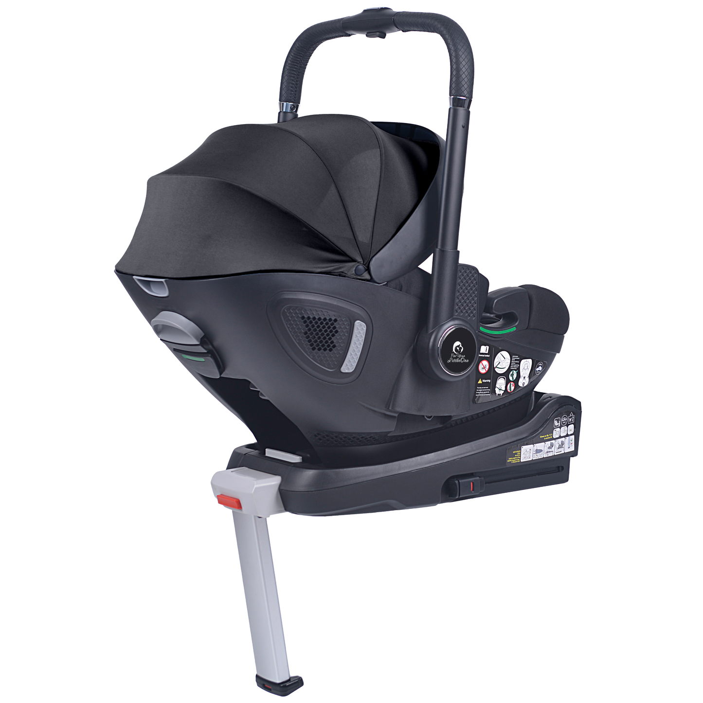 For Your Little One Qubi Infant Car Seat & Stroller 7 Piece Bundle - Eclipse Black