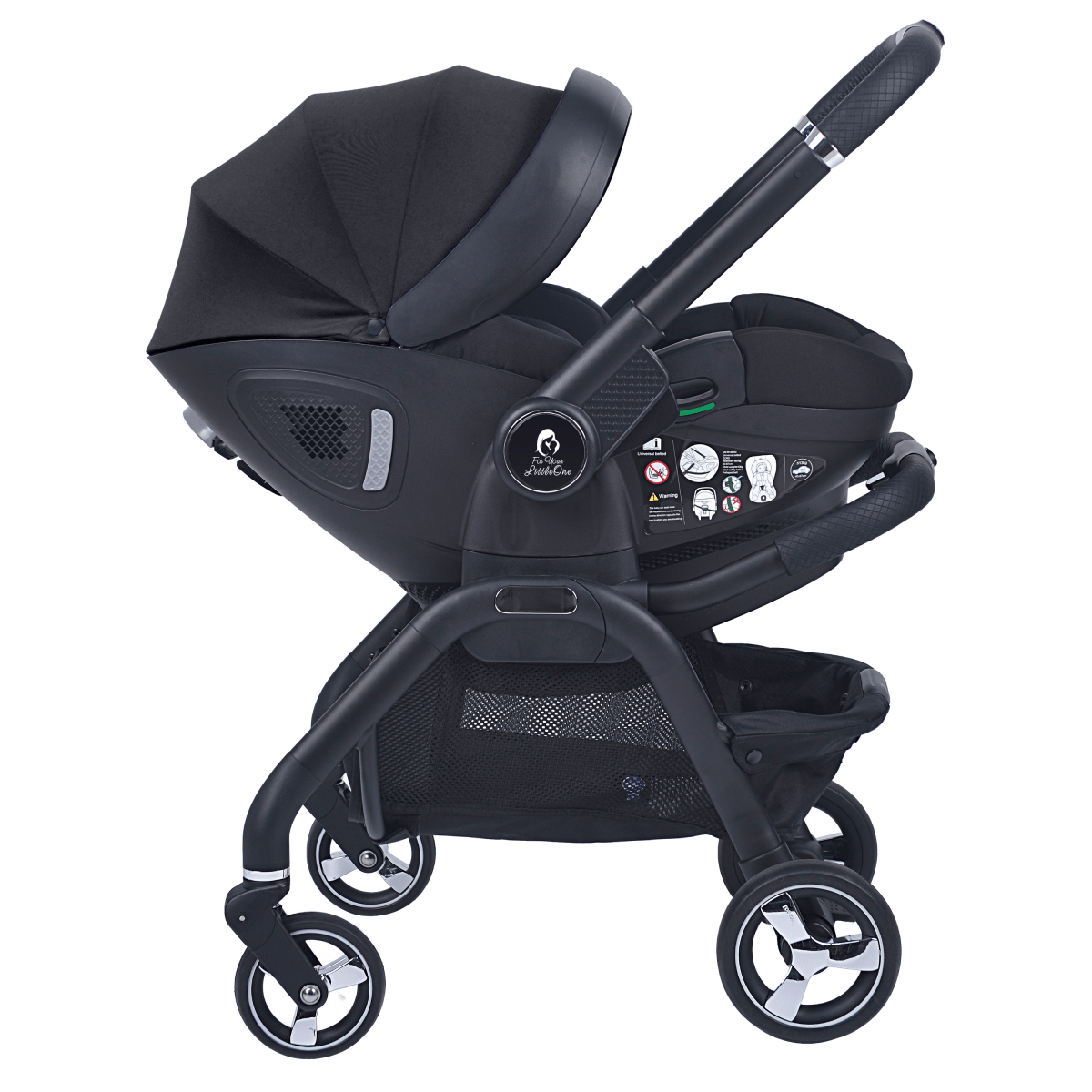 For Your Little One Qubi Infant Car Seat & Stroller & Base - Eclipse Black