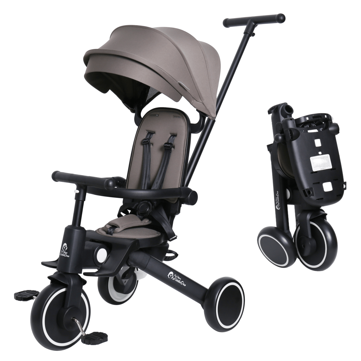 Foryourlittleone Xplor 6 in 1 Foldable Trike - Grey Olive (10m-4y)