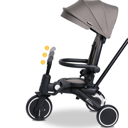 Foryourlittleone Xplor 6 in 1 Foldable Trike - Grey Olive (10m-5y)