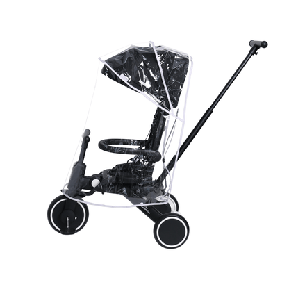 Foryourlittleone Xplor Plus 6 in 1 Foldable Trike - Jet Black (10m-4y)