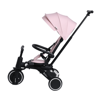 Foryourlittleone Xplor Plus 6 in 1 Foldable Trike - Pastel Pink (10m-4y)