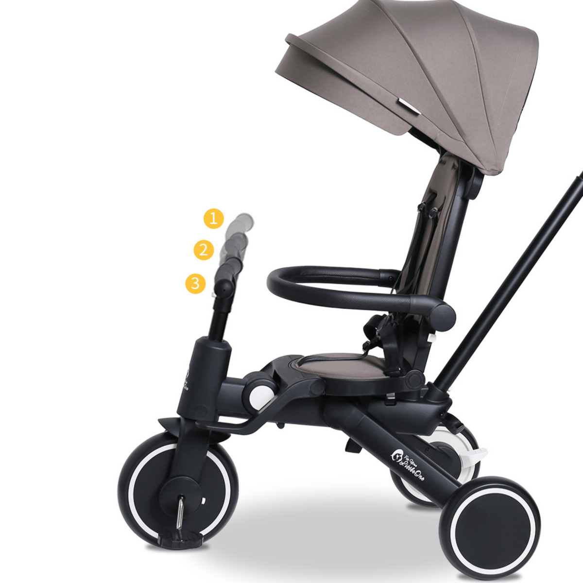 Foryourlittleone Xplor Plus 6 in 1 Foldable Trike - Grey Olive (10m-5y)