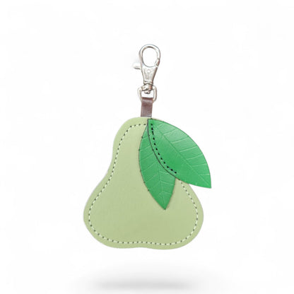 Handmade Leather Fruity Bag Charm – Pear