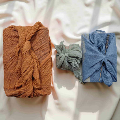 Reusable Gauze Furoshiki Gift Wrap – Hand-Dyed Fabric