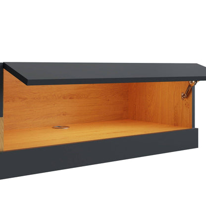 Leon TV Unit Grey 2 Shelves 2 Drawers