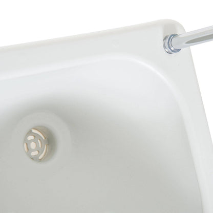 Outsunny Camping Portable Hand Wash Sink Basin W/ 17L Water Tank And 24L Drainage Equipment With Sanitizer Station Hdpe
