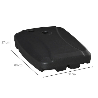 7kg Square Parasol Base Portable Umbrella Stand Weights for Cantilever Banana Parasol with Wheels