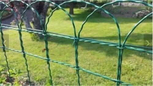 Garden Log Roll Green Wire Border Fencing 25cm x 10m