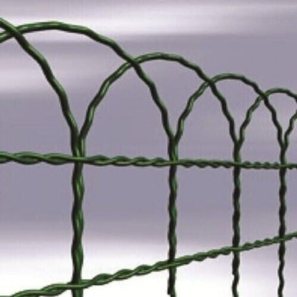 Garden Log Roll Green Wire Border Fencing 25cm x 10m