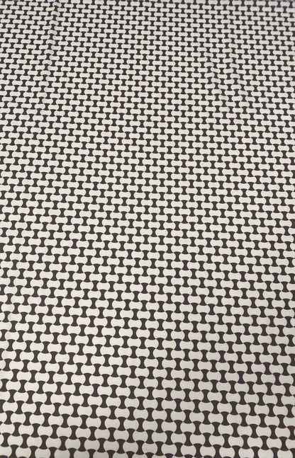 Geometric Black and White Optical Illusion Fabric – Custom Printed Fabric on Satin, Crepe, Spandex or Chiffon
