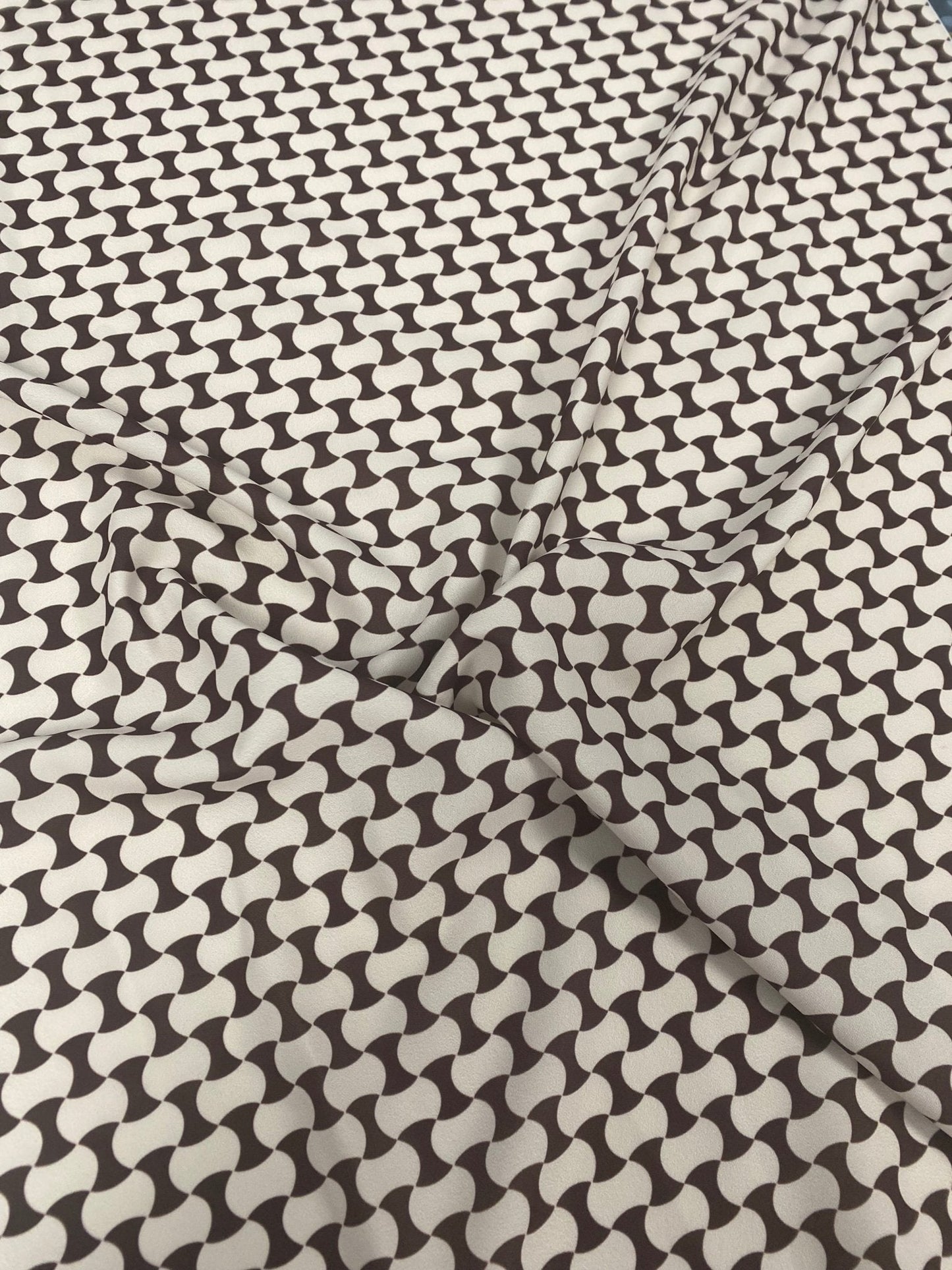 Geometric Black and White Optical Illusion Fabric