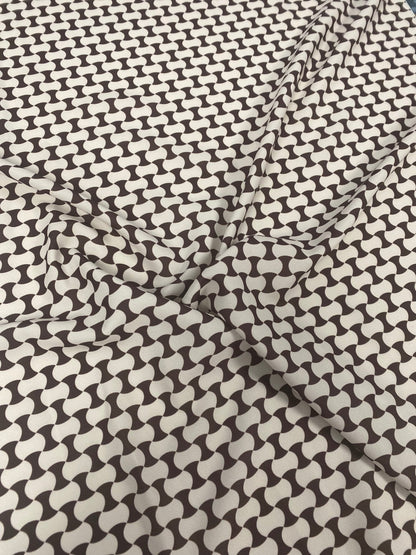 Geometric Black and White Optical Illusion Fabric
