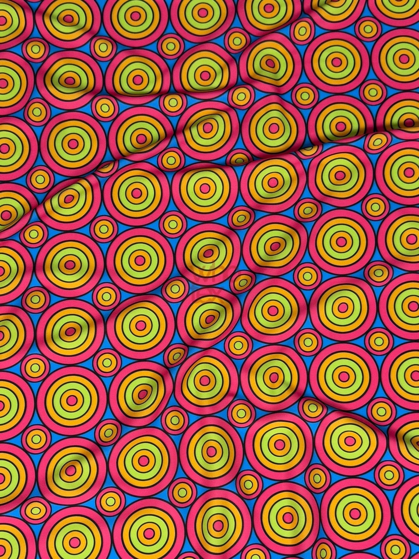 Colorful Geometric Circles Print Fabric