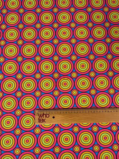 Colorful Geometric Circles Print Fabric