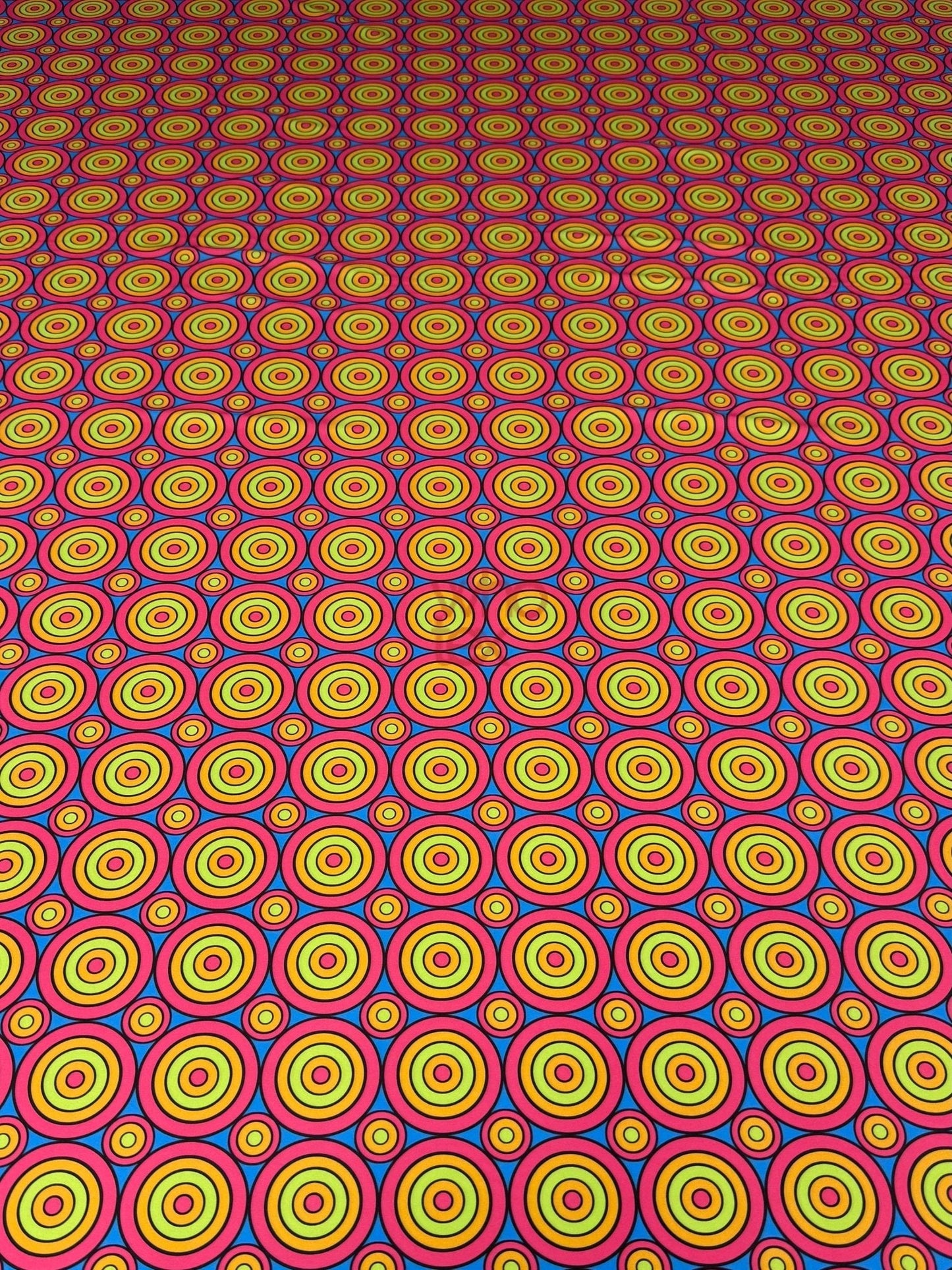 Colorful Geometric Circles Print Fabric