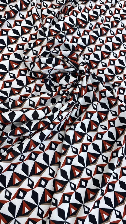 Geometric Pattern Fabric – Custom Printed Fabric on Satin, Crepe, Spandex or Chiffon