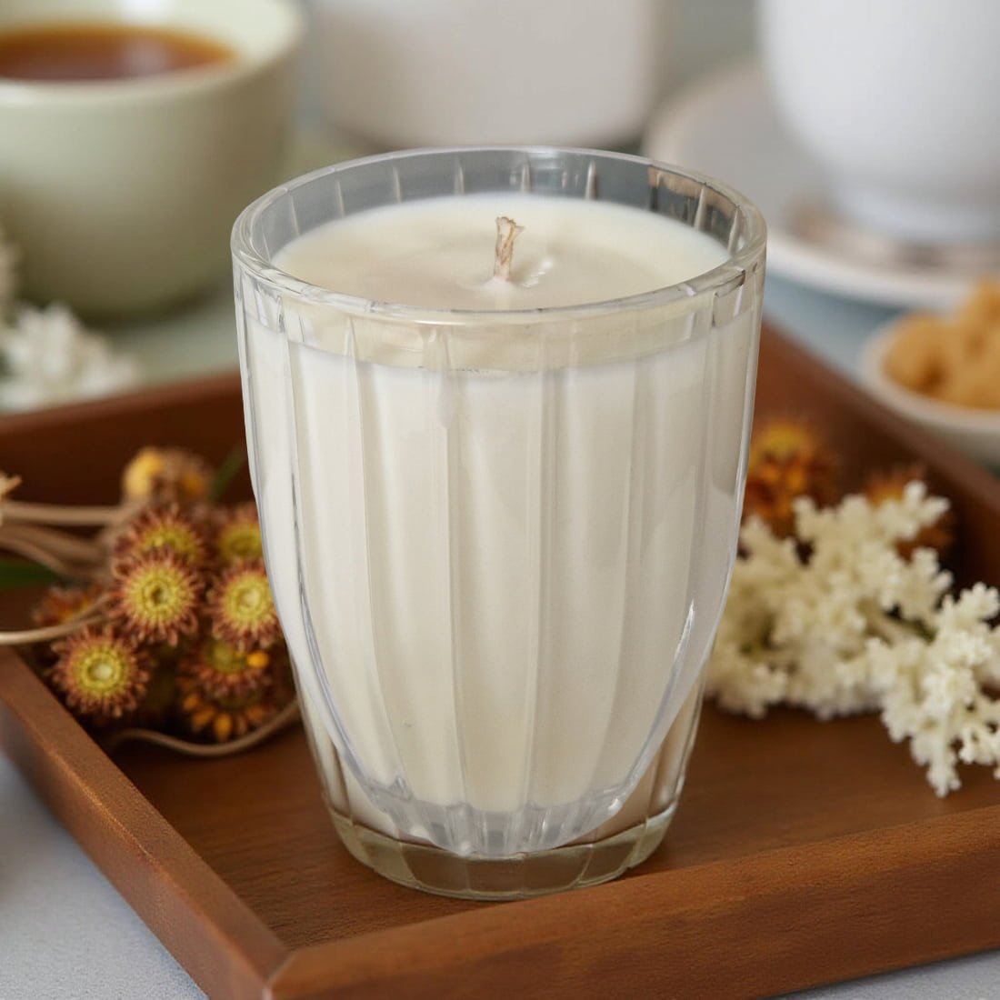 Glass Candles | Soft Sandalwood Fragrance