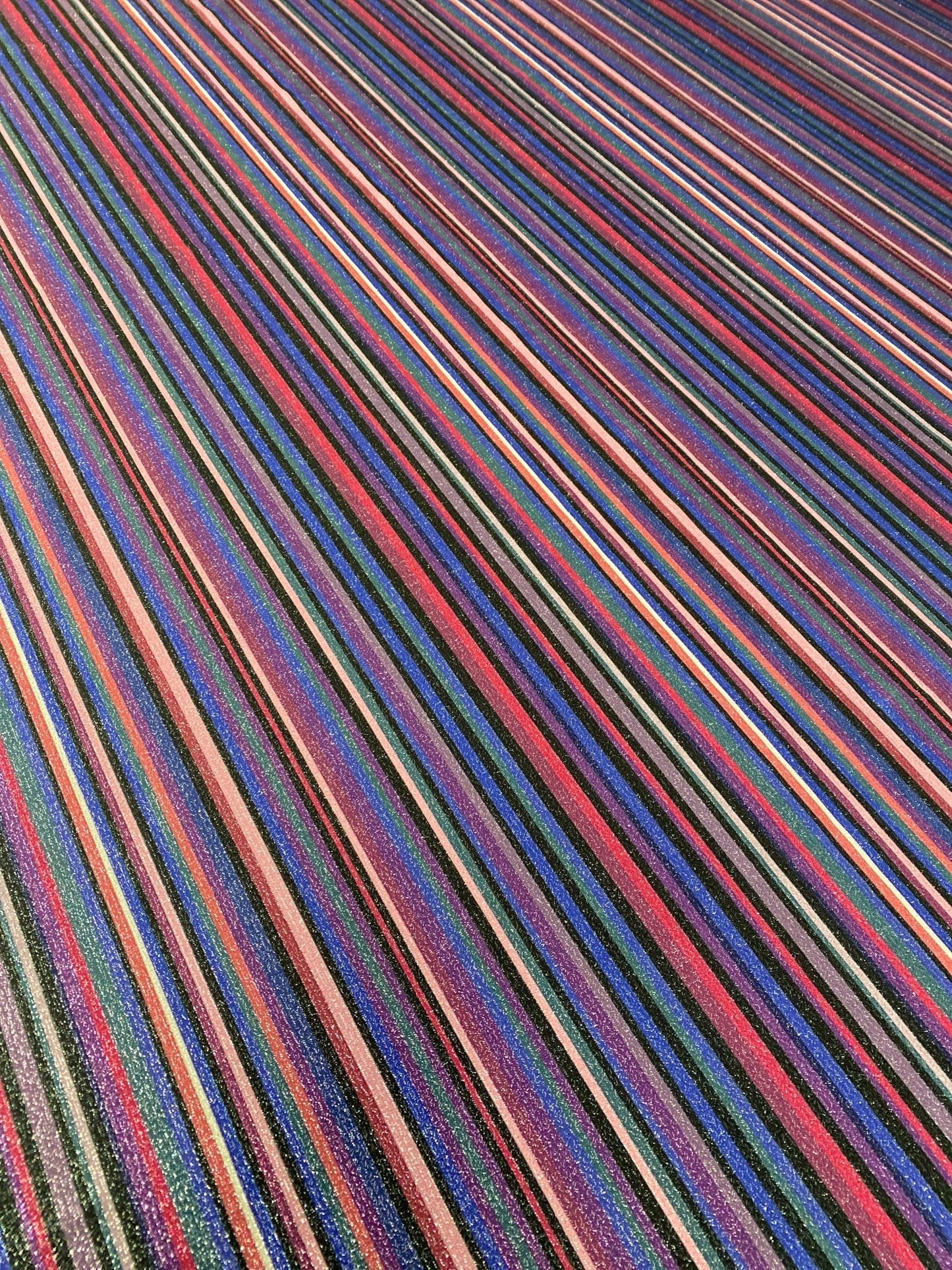 Glitter Striped Lurex Spandex Fabric - 4-Way Stretch Dress Fabric