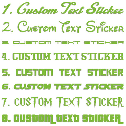 Famous Fonts Custom Text Sticker
