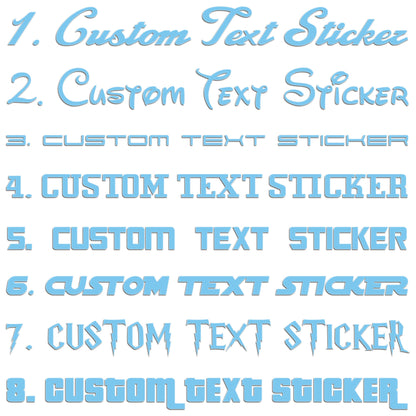 Famous Fonts Custom Text Sticker