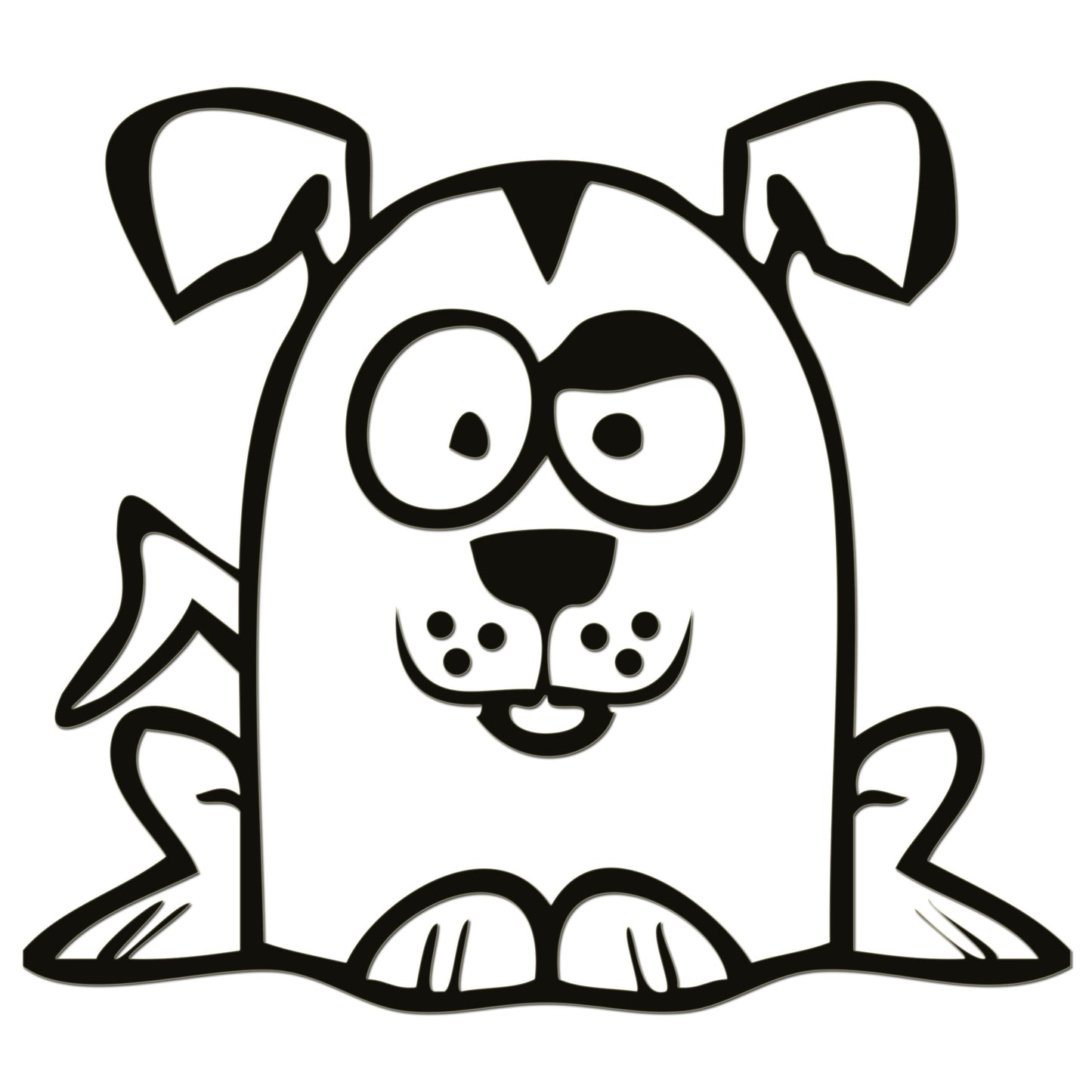 Funny Cartoon Dog Sticker