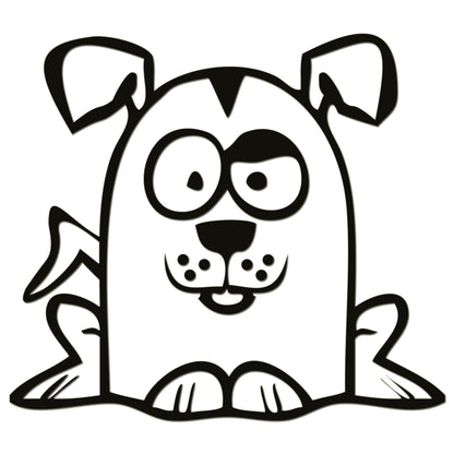 Funny Cartoon Dog Sticker