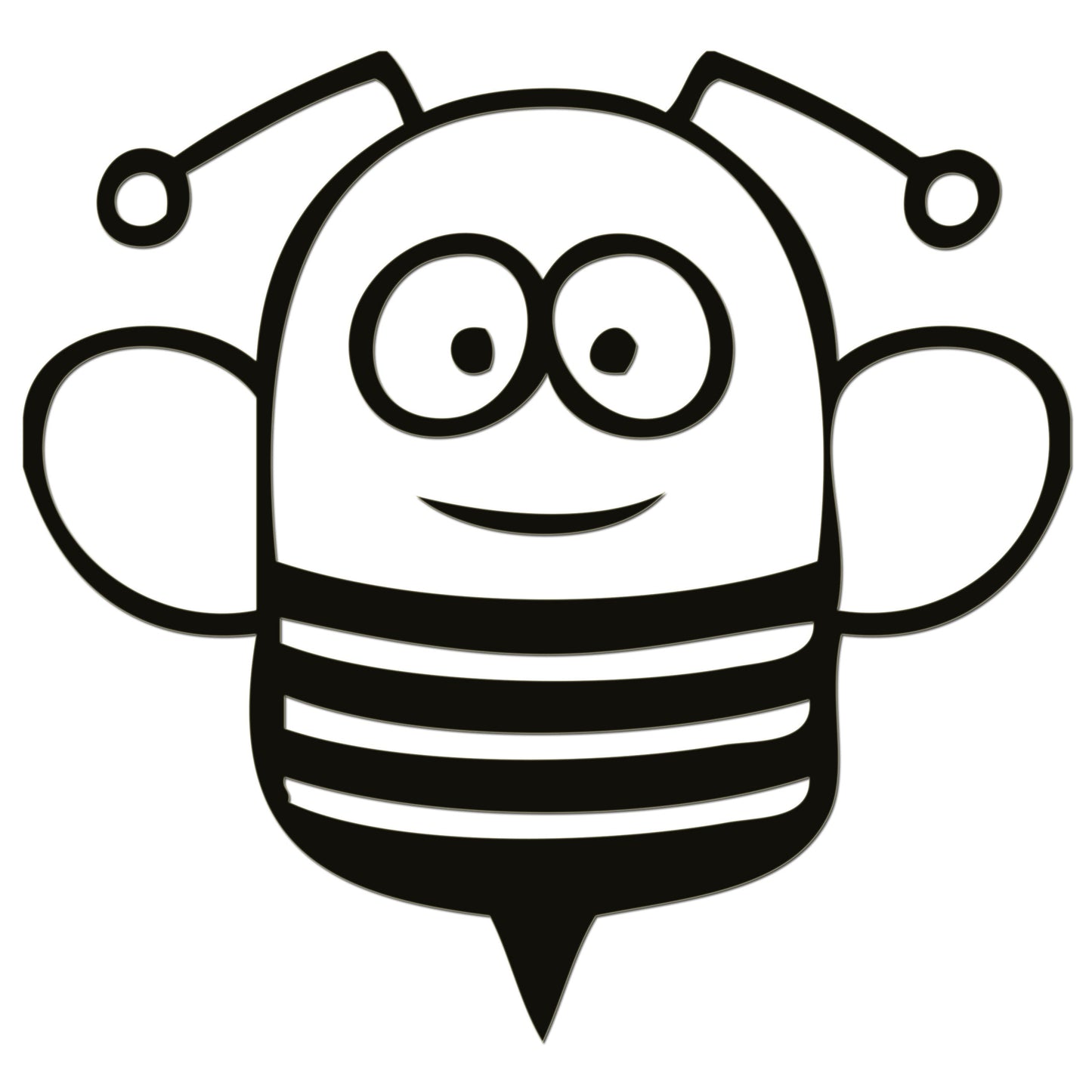 Funny Cartoon Bee Sticker