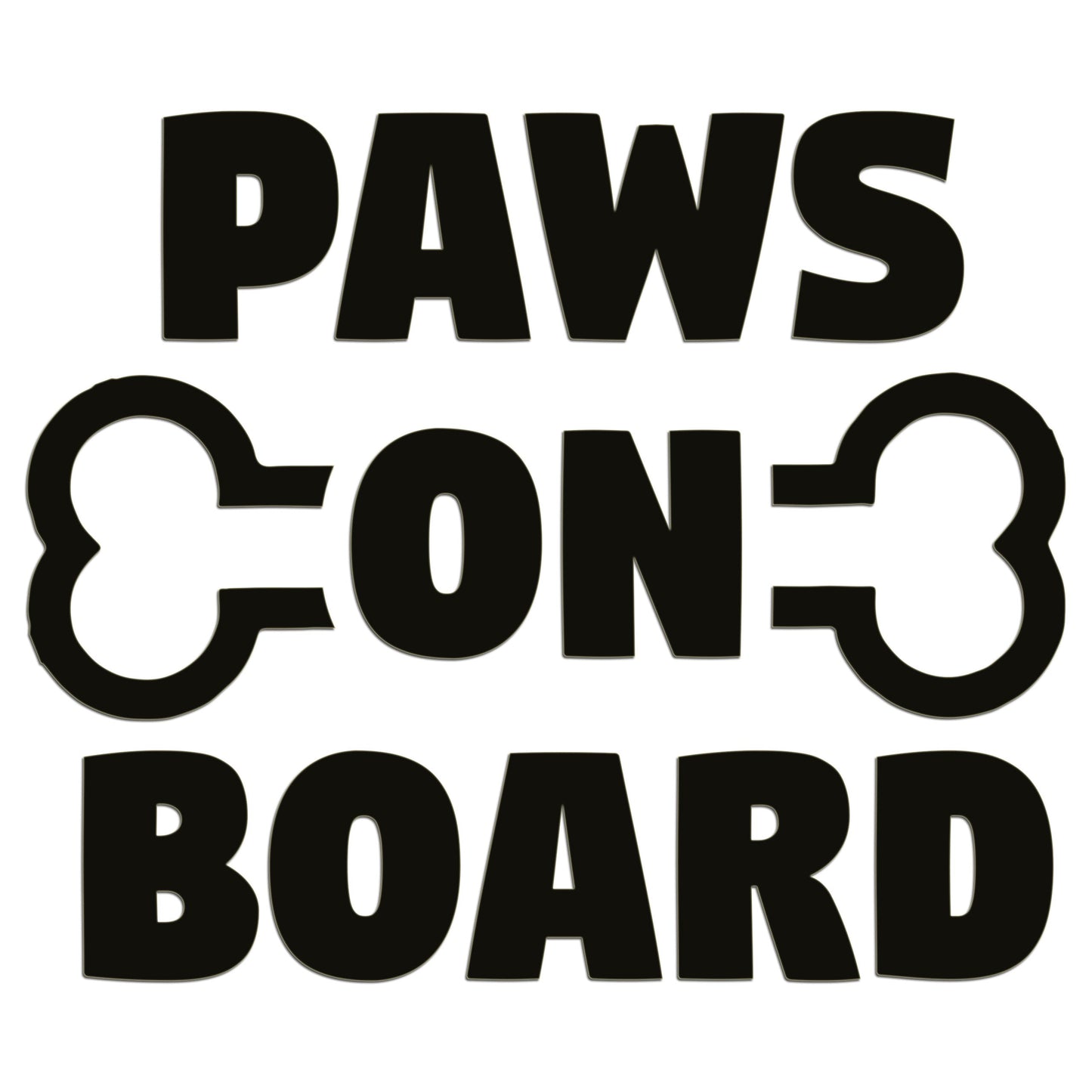 Paws On Board Iron On HTV Transfer