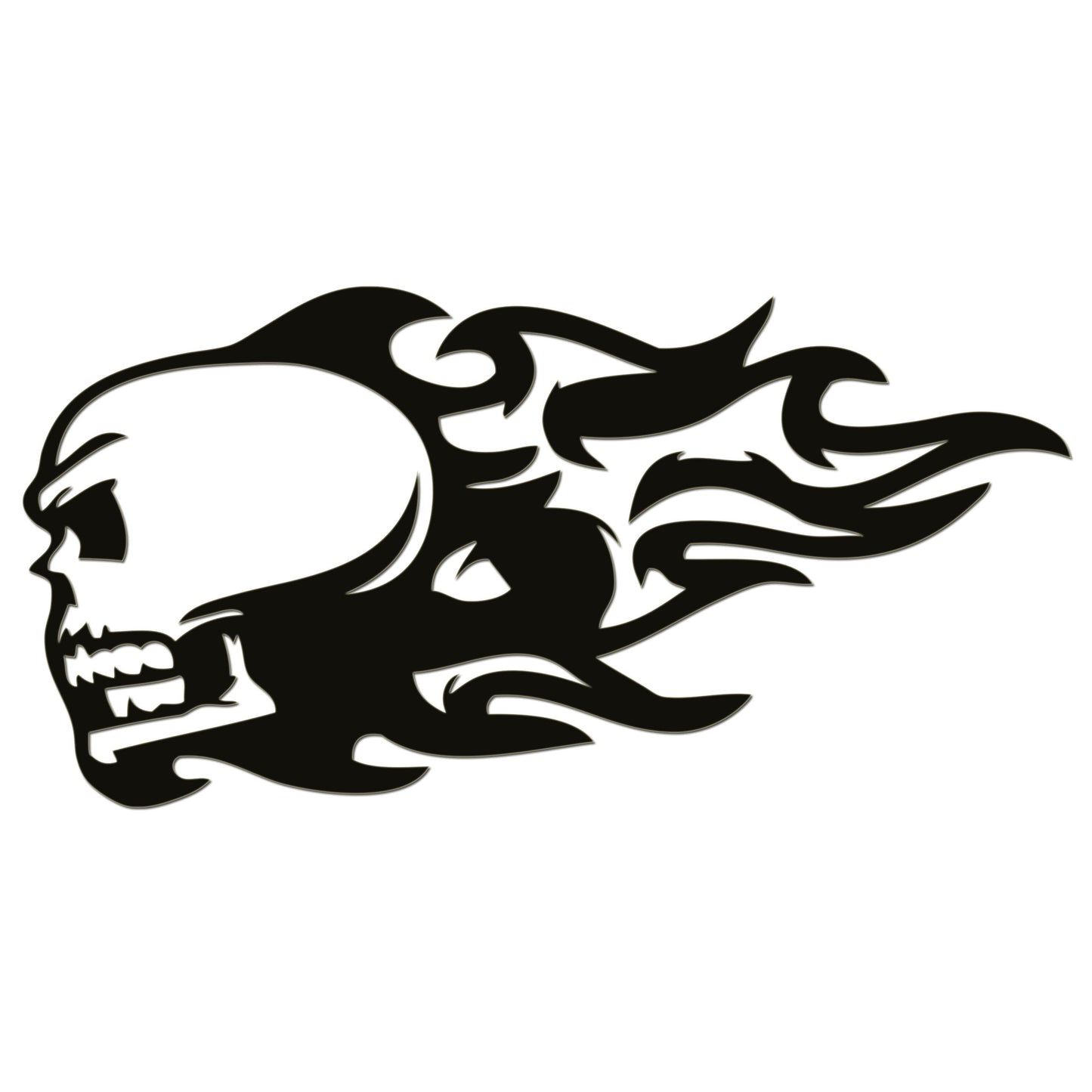 Flaming Skull Sticker
