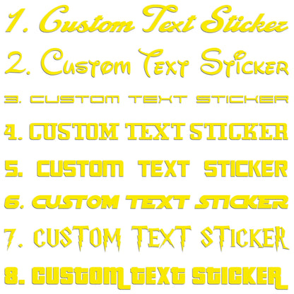 Famous Fonts Custom Text Sticker