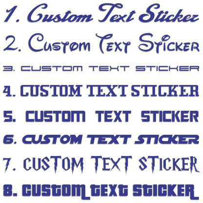 Famous Fonts Custom Text Sticker