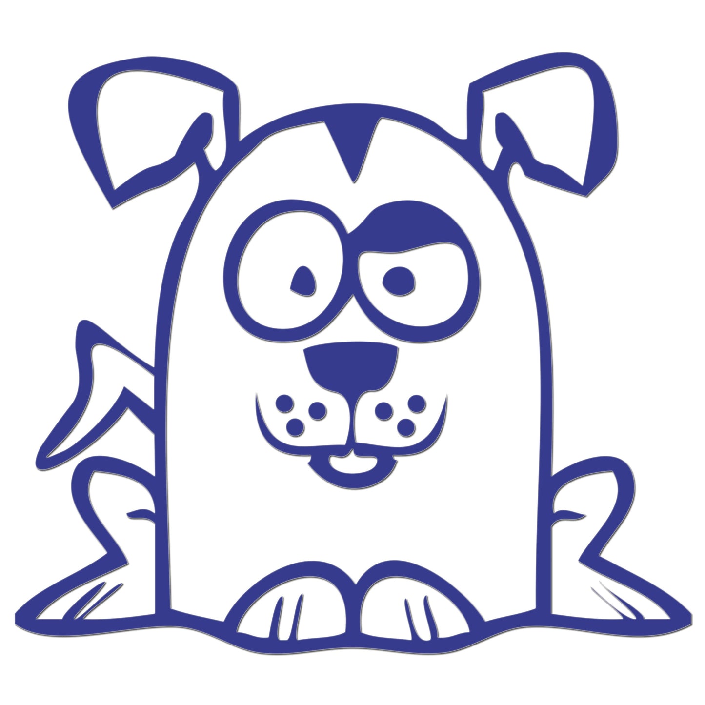 Funny Cartoon Dog Sticker