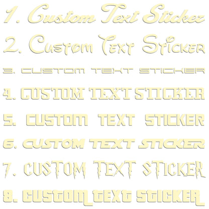 Famous Fonts Custom Text Sticker