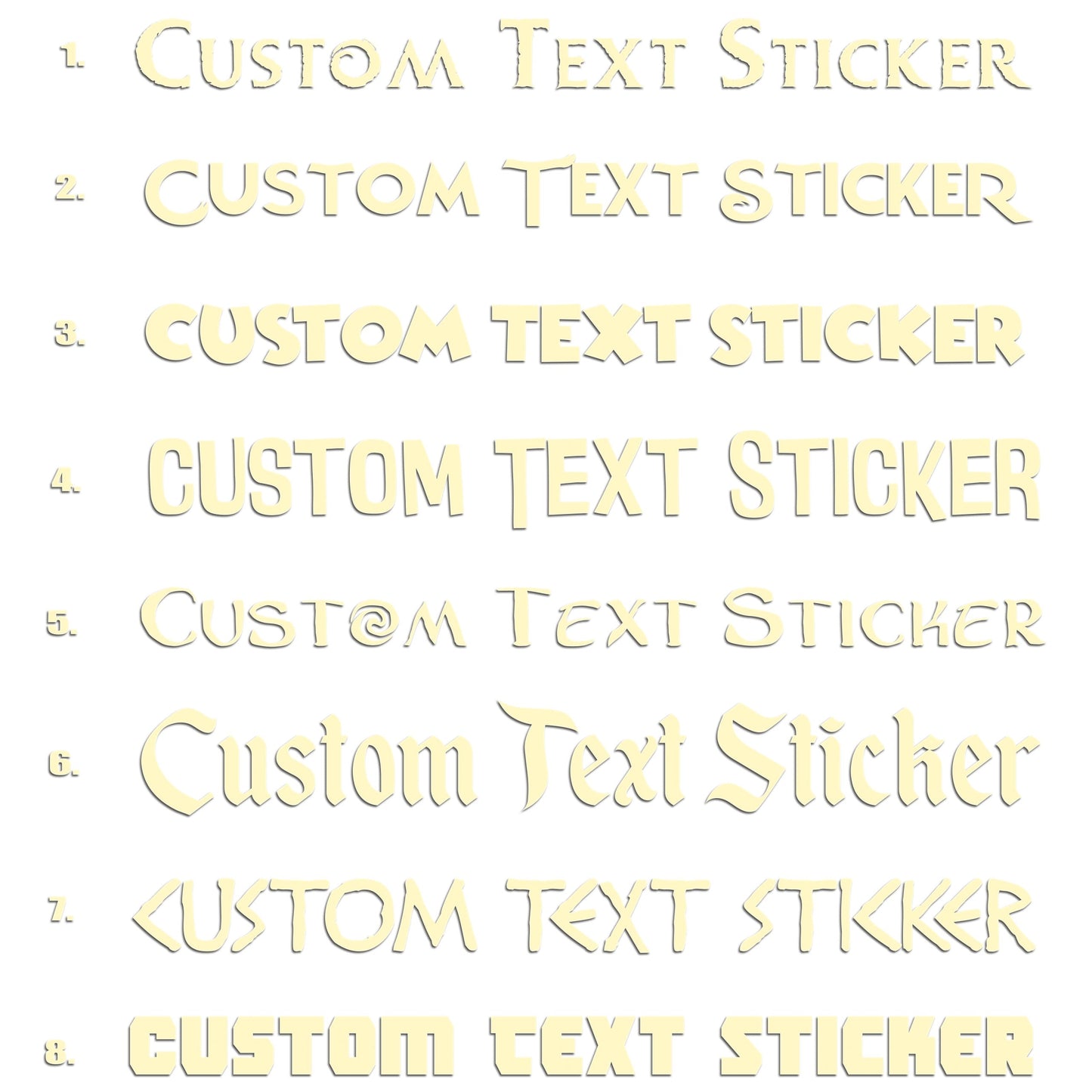 Famous Movie Fonts Sticker