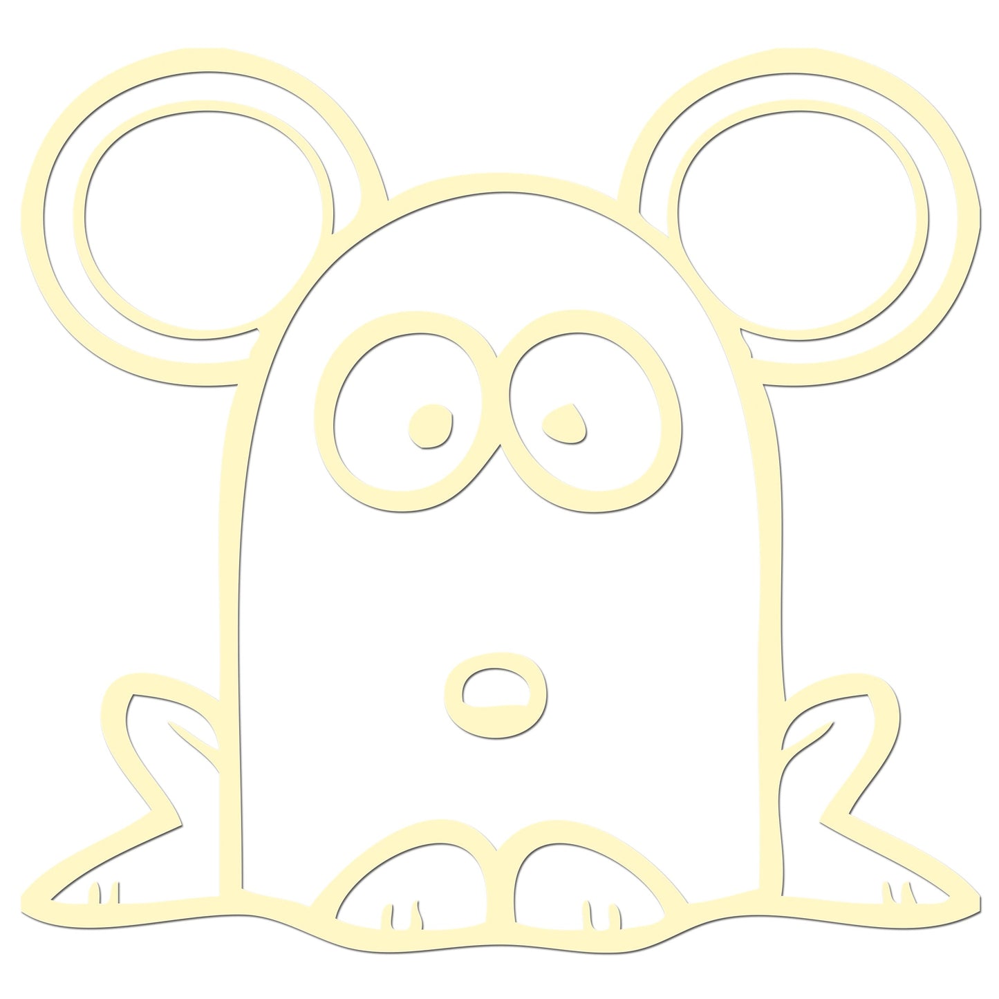 Funny Cartoon Mouse Sticker