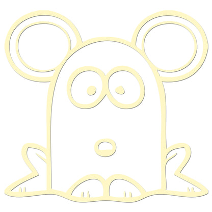 Funny Cartoon Mouse Sticker
