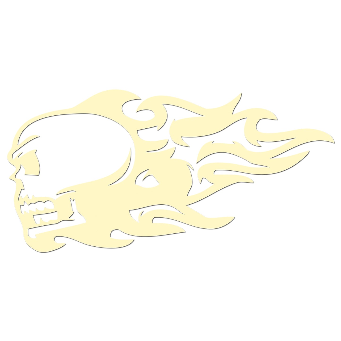 Flaming Skull Sticker