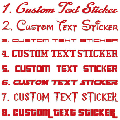 Famous Fonts Custom Text Sticker
