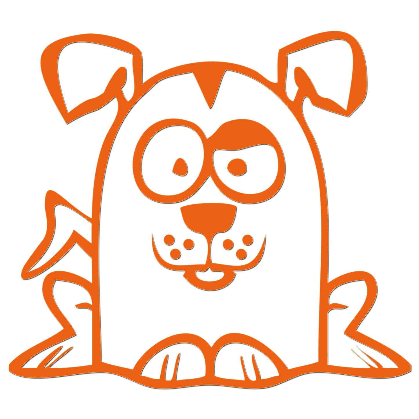 Funny Cartoon Dog Sticker