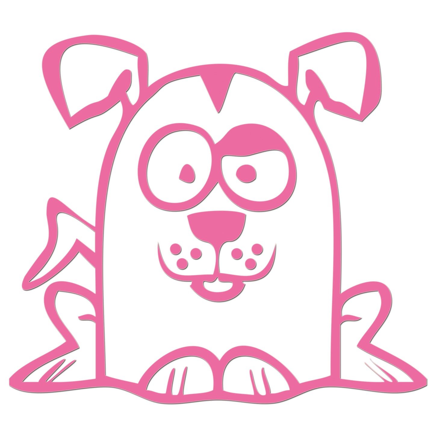 Funny Cartoon Dog Sticker