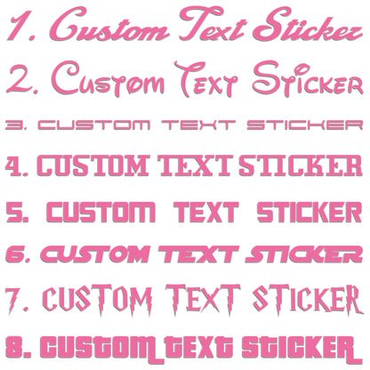 Famous Fonts Custom Text Sticker