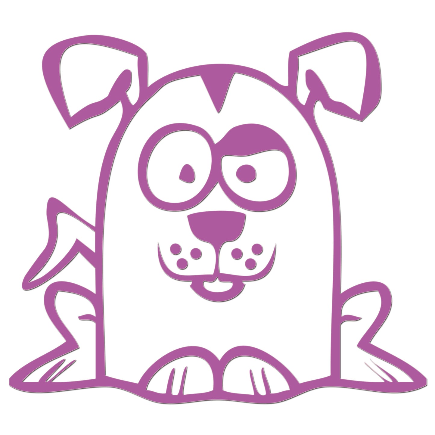 Funny Cartoon Dog Sticker