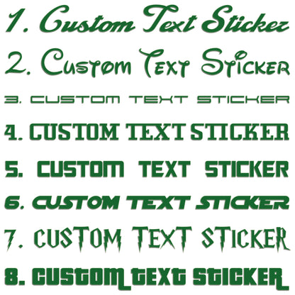 Famous Fonts Custom Text Sticker