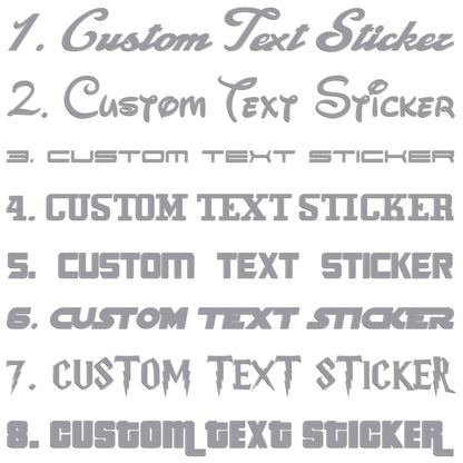 Famous Fonts Custom Text Sticker
